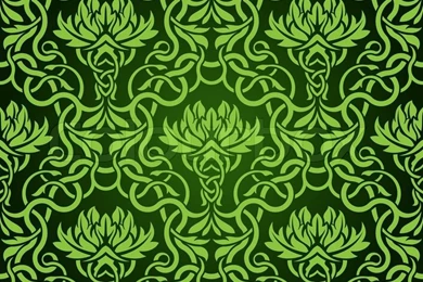 Green Seamless Wallpapers Pattern Stock Vector