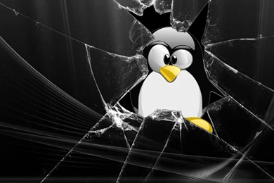 Tux Through Broken Window, Linux, 1920x1080 HD Wallpapers And FREE ...