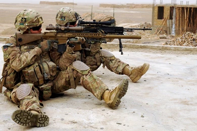 Soldiers, Army, Weapons, Sniper, Suppressor, SR 25, M14 :: Wallpapers