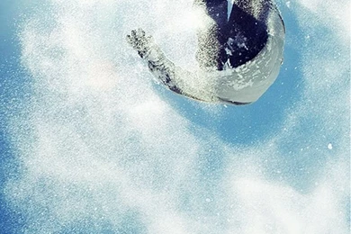 Snowboard Big Air Powder