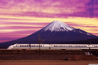 Shinkansen Bullet Train And Mount Fuji Japan HD Desktop Wallpapers ...
