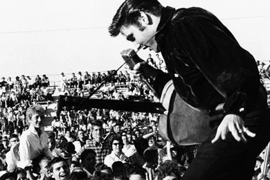 Download Wallpapers 2560x1024 Elvis Presley, Concert, Funs, Guitar ...