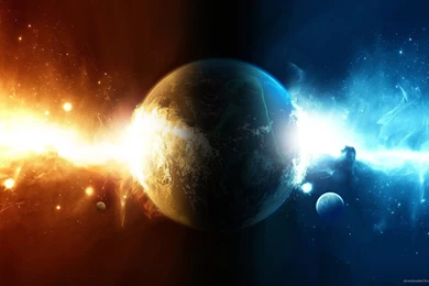 Download 1920x1080 Death Star Laser Beam Impact Wallpapers