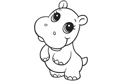 Hippo Coloring Pages