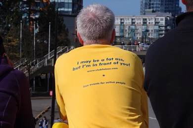 I May Be A Fat Ass, But I'm In Front Of You!" @ Vancouver Marathon ...