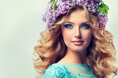 Hair Flowers Of Beautiful Girl Wallpapers HD For Desktop & Mobile