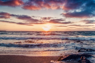 1024x1024 Beautiful Beach Sunset Wallpapers