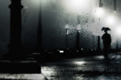 Dark, Night, Rain, Alone, Wet, Thinking, Photomanipulations ...