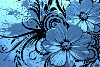 Vector Flower Blue Wallpapers HD Wallpapers