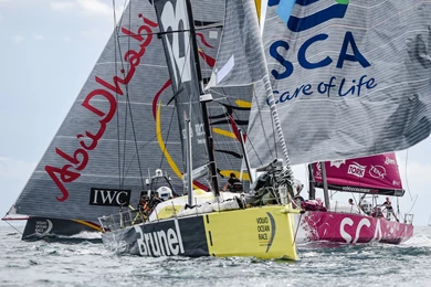 Team Brunel Leads Fleet Out Of Alicante