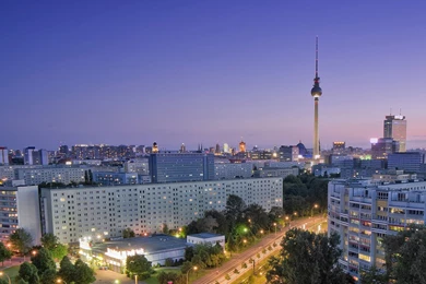 Download Wallpapers 2560x1440 Berlin, City, Roads, Houses, View ...