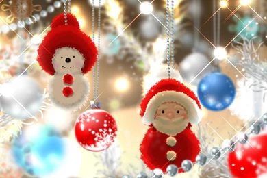 Download Wallpapers 1920x1080 Santa Claus, Snowman, Balls ...