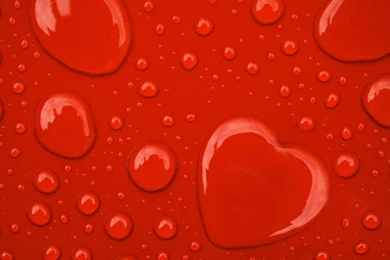 Red Heart Water Drops Art Wallpapers   News7Day