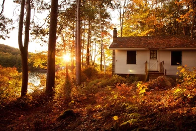 Autumn At The Lake Wallpaper Backgrounds