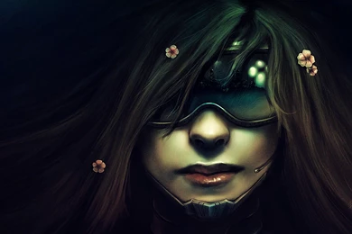 Future Girl With Flowers Wallpapers From Dark Wallpapers