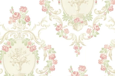 Maybelle Pink Cameo Damask Wallpaper, Bolt.   Traditional ...