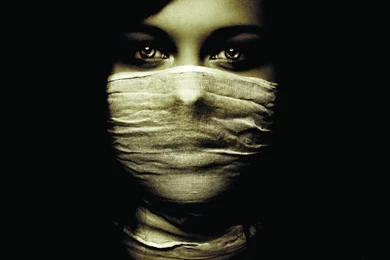 Download Wallpapers 3840x2160 Girl, Face, Dressing, Dark, Black ...