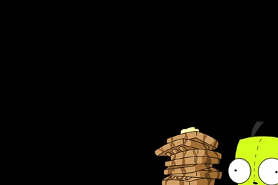 Gir Invader Zim Black Backgrounds Waffles Wallpapers (