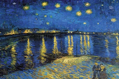 Wallpapers Tardis Starry Night Vincent Van Gogh Over The Rhone ...