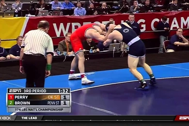 2013 NCAA Wrestling National Championships D1 Chris Perry (OSU) Vs ...