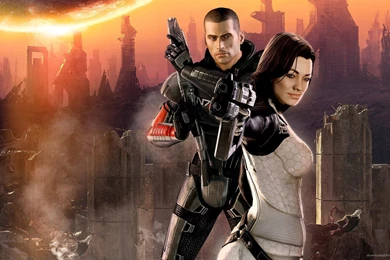 Shepard And Miranda Lawson Wallpapers For iPhone 3G/3GS