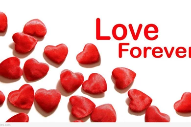 Love Forever With Red Hearts HD Wallpapers