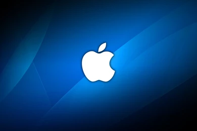 Blue Apple Logo   Apple Logo iPad Wallpapers