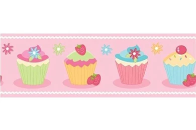 Buy Fine Decor Cute Cupcake Childrens Kids Wallpapers Border