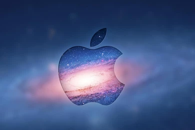 Apple Logo Galaxy Space Apple IPAD ICloud WallPaper