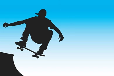 Skater Front Side Vector PPT Backgrounds, Skater Front Side Vector ...