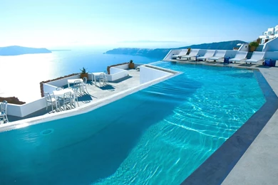 Sunny Pool Deck Chair Desktop Wallpapers