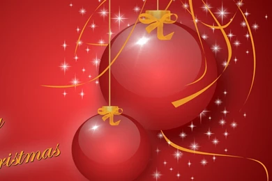 Download Merry Christmas Red Balls Wallpapers For Google Nexus S