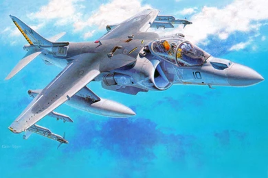 Wallpapers Airplane Painting Art AV 8B HARRIER 2 Aviation Image ...