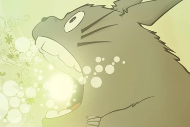 Download My Neighbor Totoro Sparkly Inhaling Wallpapers For iPhone 4