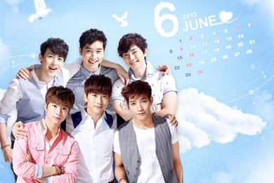 Pic] 2PM For Lotte Duty Free's Calendar Wallpapers (June 2013)