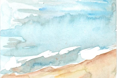 Watercolor At The Beach