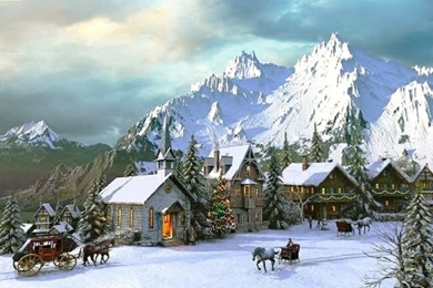 Christmas Village Wallpapers