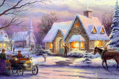 Christmas Paintings Wallpapers