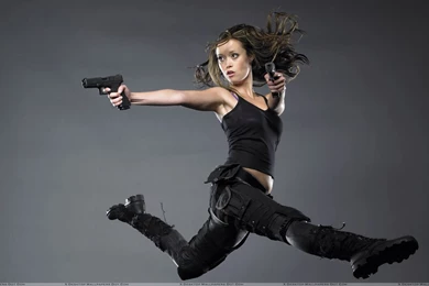 Summer Glau In White Bikini Laying On The Wet Sand Wallpapers