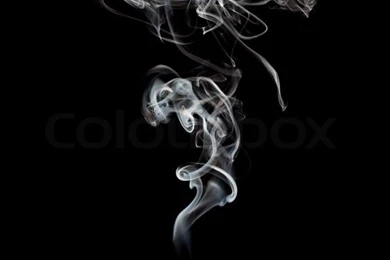 Abstract White Smoke On Black Backgrounds
