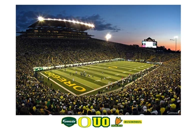 Amazon.com : NCAA Oregon Ducks Autzen Stadium Mural Wall Graphic ...