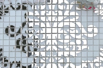 Crystal Glass Tile Silver Mosaic Pattern Design Interior Wall ...