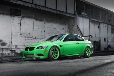 Download Wallpapers 3840x2400 Bmw, M3, E92, Green, Side View, Wing ...