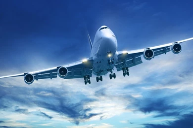 Boeing 747 Jumbo Jet In Blue Sky   1920x1080   Full HD 16/9 ...