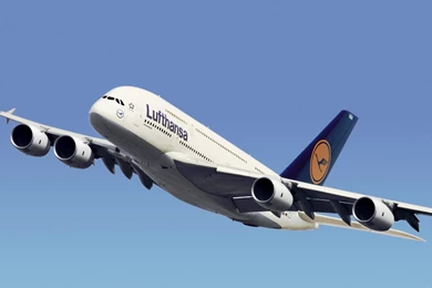 Airbus A380 Of Lufthansa Airlines Super Jumbo Jet