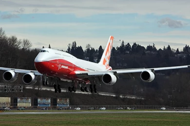 Boeing 747 8 Intercontinental Jumbo Jet Just A Second After