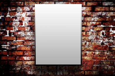 Download Wallpapers 3840x2160 Advertising, Wall, Bricks, Banner 4K ...