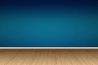 Wood Floor Blue Wall