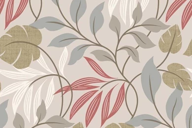 Eden Grey Modern Leaf Trail Wallpapers Bolt   Contemporary ...