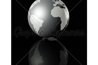 Silver Glossy Globe On Black Backgrounds · GL Stock Images